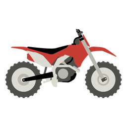 Red motorcycle flat