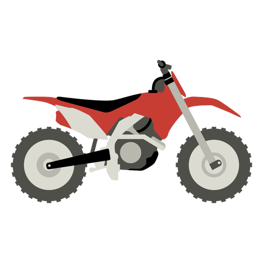 Red motorcycle flat PNG Design