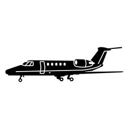 Commercial plane cut out PNG Design