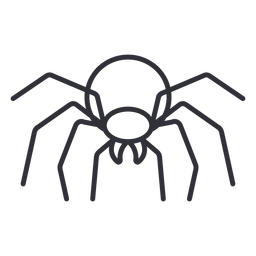 Frontal spider geometric stroke PNG Design Transparent PNG