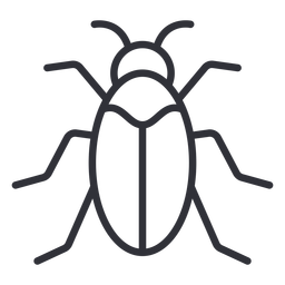 Simple beetle from top geometric stroke PNG Design