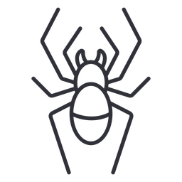 Spider from top geometric stroke PNG Design Transparent PNG