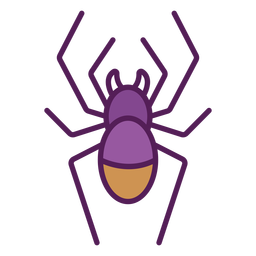 Spider from top geometric color stroke PNG Design Transparent PNG
