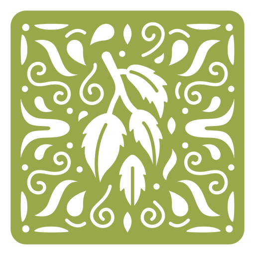 Leaves design cut out