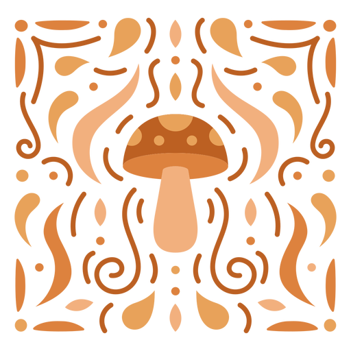 Ornamental mushroom flat