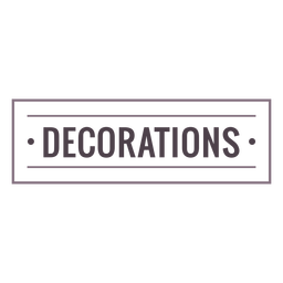 Decorations label stroke PNG Design