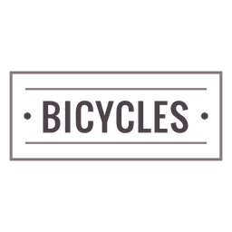 Bicycles label strroke