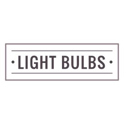 Light bulbs label stroke PNG Design Transparent PNG