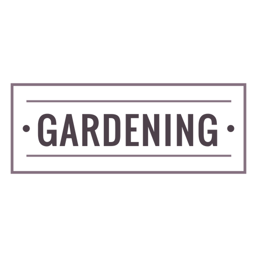Gardening label stroke