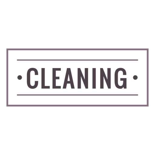 Cleaning label stroke PNG Design