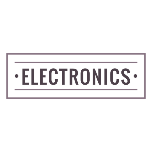 Electronics label stroke PNG Design