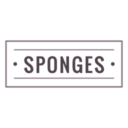 Sponges label stroke PNG Design Transparent PNG