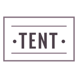 Tent label stroke PNG Design Transparent PNG