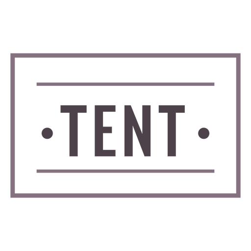 Tent label stroke PNG Design