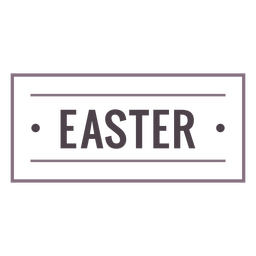 Easter label stroke