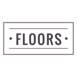 Floors label stroke PNG Design