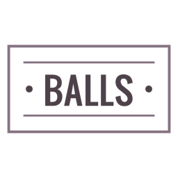 Balls label stroke PNG Design