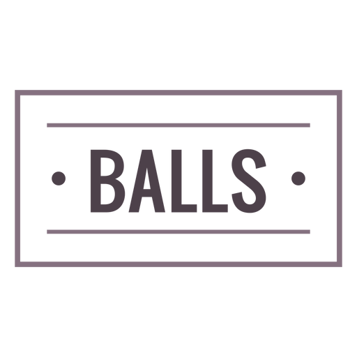 Balls label stroke PNG Design