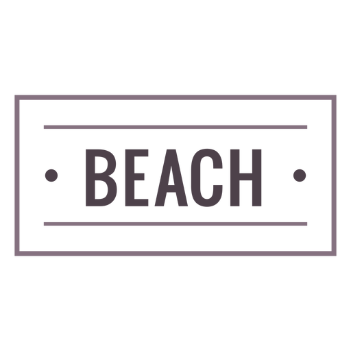 Beach label stroke PNG Design