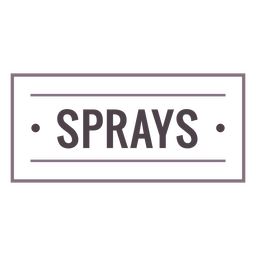 Sprays label stroke PNG Design