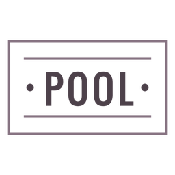 Pool label stroke PNG Design
