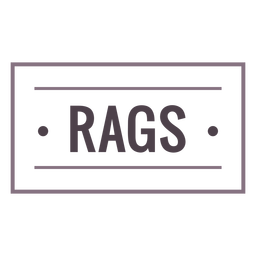 Rags label, stroke PNG Design Transparent PNG