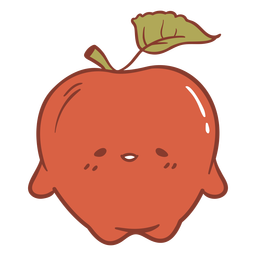 Apple character cute PNG Design