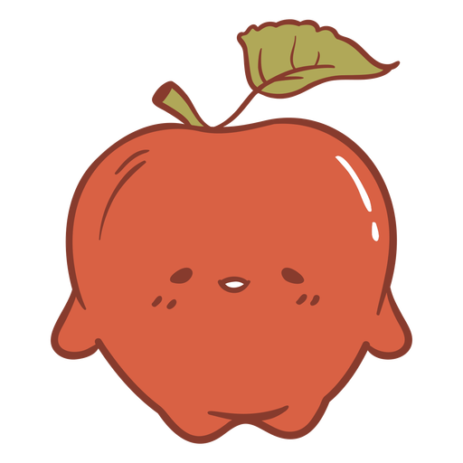 Apple character cute PNG Design