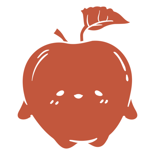 Apple character cut out PNG Design
