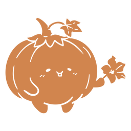 Cute pumpkin cut out PNG Design