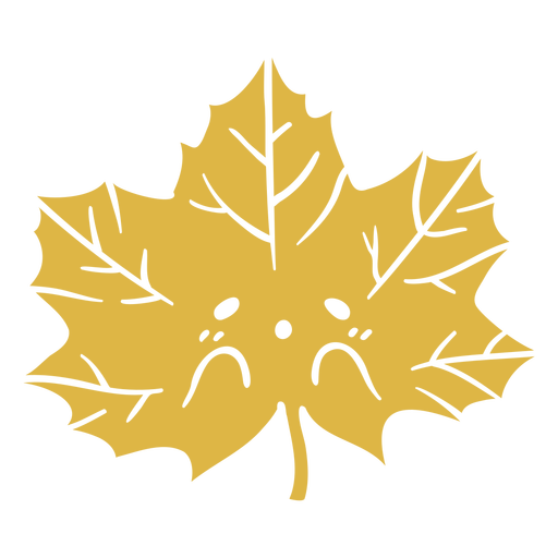 Leaf character cut out PNG Design