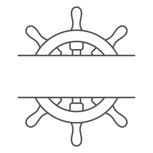 Ship's rudder label stroke PNG Design