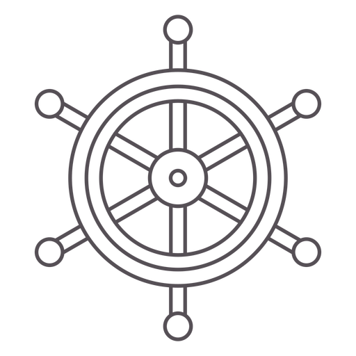 Old ship's rudder stroke PNG Design