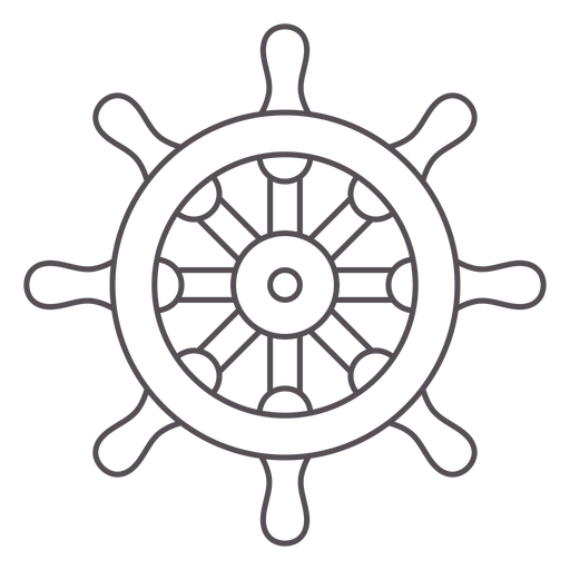 Simple ship's rudder stroke PNG Design