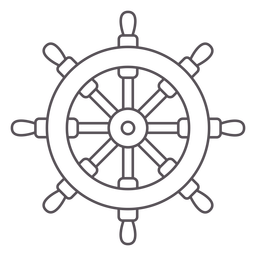 Nautical-Helm-GraphicIcon-Stroke - 7 Desenho PNG