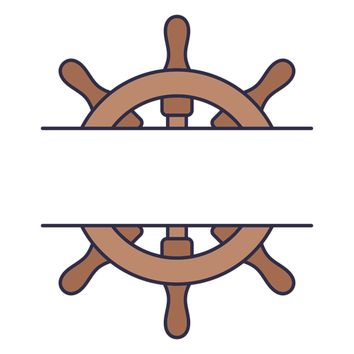 Ships wheel nautical label PNG Design