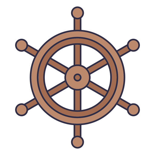Ship wheel nautical element PNG Design