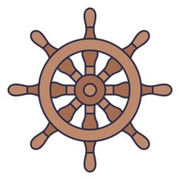 Ships wheel nautical element PNG Design