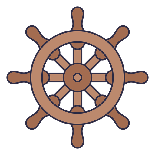 Ship rudder color stroke PNG Design