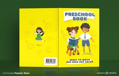 Diseño de portada de libro de educación preescolar