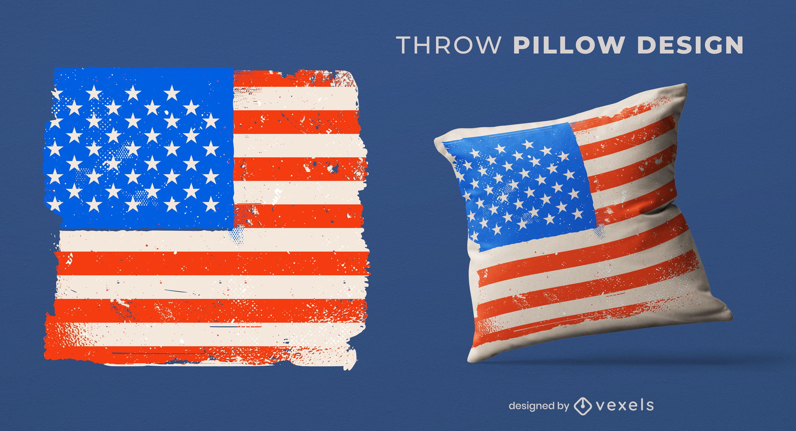 Diseño de almohada de tiro de estados unidos