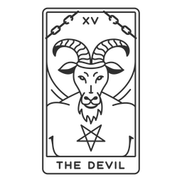Tarot card the devil stroke