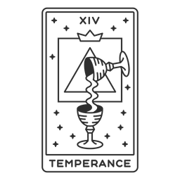 Tarot card temperance stroke