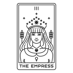 Tarot card the empress stroke