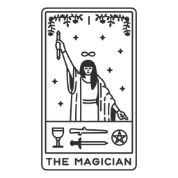 Tarot-Karten-Strich-Vinyl - 12 PNG-Design