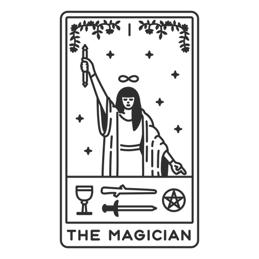 Tarot-Karten-Strich-Vinyl - 12 PNG-Design