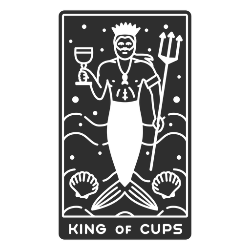 Tarot card king of cups cut out PNG Design