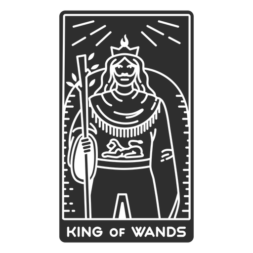Tarot card king of wands cut out
