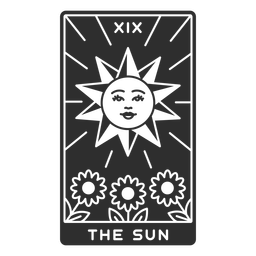 Tarot card the sun cut out