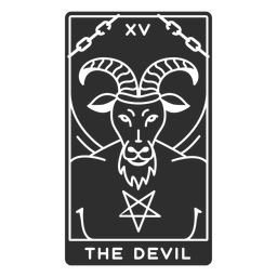 Tarot card the devil cut out Transparent PNG